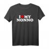 Kinder Ich liebe mein Nonno-Shirt: Herz für Jungen und Mädchen – Lustiges Familiengeschenk für Opa, Enkel & Großeltern zu Weihnachten, Geburtstag oder Vatertag
