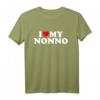 Kinder Ich liebe mein Nonno-Shirt: Herz für Jungen und Mädchen – Lustiges Familiengeschenk für Opa, Enkel & Großeltern zu Weihnachten, Geburtstag oder Vatertag