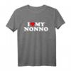 Kinder Ich liebe mein Nonno-Shirt: Herz für Jungen und Mädchen – Lustiges Familiengeschenk für Opa, Enkel & Großeltern zu Weihnachten, Geburtstag oder Vatertag