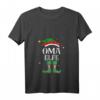 Damen Oma Elfe Weihnachts T-Shirt mit V-Ausschnitt – Lustiges Familien-Outfit für Weihnachten, Geschenke & Elf Designs