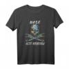 Damen Biker T-Shirt - Böse Alte Rockerin mit Totenkopf & Camouflage, ideal für Motorrad-Touren & Motorradclub-Outfits