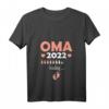 Damen Zukünftiger Oma 2022 Schwangerschaft T-Shirt mit V-Ausschnitt - Lustiges Geschenk für werdende Oma im Jahr 2022