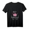 Lustiges Damen T-Shirt zum 80. Geburtstag mit Prinzessinnenkrone - Perfekt für Frauen, Mütter und Omas, rosa V-Ausschnitt