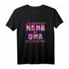 Damen T-Shirt mit Spruch 'Ich habe zwei Titel Mama und Oma' mit Orchideen – Witziges Geschenk für Großmütter