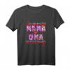 Damen T-Shirt mit Spruch 'Ich habe zwei Titel Mama und Oma' mit Orchideen – Witziges Geschenk für Großmütter