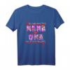 Damen T-Shirt mit Spruch 'Ich habe zwei Titel Mama und Oma' mit Orchideen – Witziges Geschenk für Großmütter