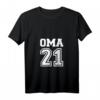Damen Oma 2021 T-Shirt mit V-Ausschnitt – Klassisches Geschenk für Großmütter, perfekt für Familienfeiern & Baby-News