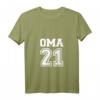 Damen Oma 2021 T-Shirt mit V-Ausschnitt – Klassisches Geschenk für Großmütter, perfekt für Familienfeiern & Baby-News