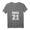 Damen Oma 2021 T-Shirt mit V-Ausschnitt – Klassisches Geschenk für Großmütter, perfekt für Familienfeiern & Baby-News