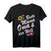 Muttertag & Oma Geschenk T-Shirt – Beste Mama & Oma mit Blumen, Spruch und Sonnenblume für Geburtstage, Weihnachten & besondere Anlässe