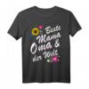 Muttertag & Oma Geschenk T-Shirt – Beste Mama & Oma mit Blumen, Spruch und Sonnenblume für Geburtstage, Weihnachten & besondere Anlässe
