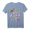 Muttertag & Oma Geschenk T-Shirt – Beste Mama & Oma mit Blumen, Spruch und Sonnenblume für Geburtstage, Weihnachten & besondere Anlässe