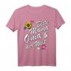 Muttertag & Oma Geschenk T-Shirt – Beste Mama & Oma mit Blumen, Spruch und Sonnenblume für Geburtstage, Weihnachten & besondere Anlässe