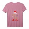 Damen Oma Claus Weihnachts Pyjama Geschenk – Festliches T-Shirt mit V-Ausschnitt für Großmutter & Damen, perfekte Geschenkidee für Weihnachten & Nikolaustag