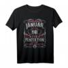 Lustiges HapDog T-Shirt Jahrgang 1981 Januar – Vintage Stil Geschenk für Sie & Ihn, Familie & Freunde