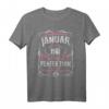 Lustiges HapDog T-Shirt Jahrgang 1981 Januar – Vintage Stil Geschenk für Sie & Ihn, Familie & Freunde