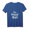Damen Oma Gabriele ist die Beste - Personalisiertes Oma Geschenk T-Shirt mit V-Ausschnitt für Geburtstag & Weihnachten