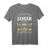 Lustiges 60. Geburtstag T-Shirt Jahrgang 1961 - Vintage Geschenkidee für Ihn und Sie, Legendär seit Januar 1961