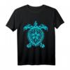 Polynesien Maori Schildkröte Honu Plumeria Tribal Tattoo T-Shirt – Geschenkidee für Maori Fans, Taucher & Schildkrötenliebhaber zu Geburtstag, Weihnachten & besonderen Anlässen