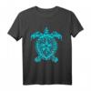 Polynesien Maori Schildkröte Honu Plumeria Tribal Tattoo T-Shirt – Geschenkidee für Maori Fans, Taucher & Schildkrötenliebhaber zu Geburtstag, Weihnachten & besonderen Anlässen