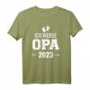 Ich werde Opa 2023 Schwangerschaft verkünden T-Shirt - Klassisch geschnitten, doppelt genähter Saum, perfektes Geschenk zur Babyankündigung