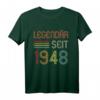 75. Geburtstag Legendär Seit 1948 Geschenk T-Shirt - Retro Geschenkidee für Oma, Opa, Mann und Frau zum Jubiläum