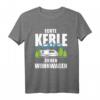 Camping Camper fun ECHTE KERLE ZIEHEN WOHNWAGEN T-Shirt – Lustiges Geschenk für Camper, Männer & Outdoor-Fans zum Geburtstag & Weihnachten