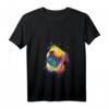 Damen Splash Art Mops Hundeliebhaber T-Shirt mit V-Ausschnitt – Perfektes Geschenk für Mops Fans, Hundebesitzer, Männer, Frauen & Kinder