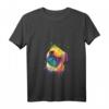 Damen Splash Art Mops Hundeliebhaber T-Shirt mit V-Ausschnitt – Perfektes Geschenk für Mops Fans, Hundebesitzer, Männer, Frauen & Kinder