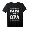 Papa und Opa Spruch T-Shirt - Vintage Look Geschenkidee für den besten Opa zum Vatertag, Geburtstag oder Weihnachten
