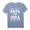 Papa und Opa Spruch T-Shirt - Vintage Look Geschenkidee für den besten Opa zum Vatertag, Geburtstag oder Weihnachten