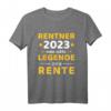 Rentner 2023 echte Legende geht in Rente T-Shirt für Opa & Oma - Ruhestand Geschenk für Rentner und Pensionäre