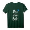 Kinder Opa ist der Beste - Familien T-Shirt mit blauem Herz, perfektes Geschenk für den Opa zum Familienfest