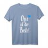 Kinder Opa ist der Beste - Familien T-Shirt mit blauem Herz, perfektes Geschenk für den Opa zum Familienfest