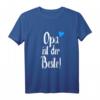 Kinder Opa ist der Beste - Familien T-Shirt mit blauem Herz, perfektes Geschenk für den Opa zum Familienfest