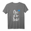 Kinder Opa ist der Beste - Familien T-Shirt mit blauem Herz, perfektes Geschenk für den Opa zum Familienfest