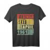 Legendär Seit April 1961 62. Geburtstag T-Shirt – Retro Design für Oma & Opa, Jubiläums Geschenk zum 62. Geburtstag