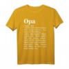 Opa Definition T-Shirt - Süßes, humorvolles Geschenk für den besten Großvater zu Geburtstag, Vatertag & Weihnachten
