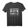 Herren Ask Grandpa Anything Lustiges Frag Opa Geschenk T-Shirt – Perfekt für Geburtstag, Vatertag & Weihnachten für Großväter ab 60, 70, 80