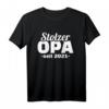 Stolzer Opa seit 2021 T-Shirt – Geschenk für angehende Großväter, Enkelkinder und Familienerwartungen