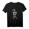 Opa Elfe Weihnachtsoutfit Partnerlook Geschenk - Festliches Weihnachts-T-Shirt mit Elfenhut, Socken & Schneeflocken für die Feiertage