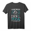Ich Habe Zwei Titel Papa Und Opa Vintage T-Shirt - Lustiges Vatertagsgeschenk für Großväter, Väter & frischgebackene Eltern