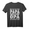 Herren Papa und Opa T-Shirt – Doppelte Titel für Großvater zum Vatertag & Familienfest