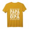 Herren Papa und Opa T-Shirt – Doppelte Titel für Großvater zum Vatertag & Familienfest