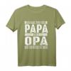 Herren Papa und Opa T-Shirt – Doppelte Titel für Großvater zum Vatertag & Familienfest