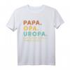 Papa Opa Uropa Retro Vatertag T-Shirt - Klassisches Vintage Shirt für den besten Papa aller Zeiten