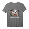 Herren Blue Merle Dad Australischer Schäferhund Papa T-Shirt – Lustiges Aussie Hundegeschenk für Blue Merle & Red Merle Besitzer