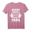 Sorry Ich versuche mich zu benehmen aber ich komme nach Papa T-Shirt – Lustiges Vatertagsgeschenk für Sohn und Tochter