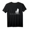 Vater 2 Kinder Herzschlag T-Shirt - Stolzes Papa Geschenk für Vatertag & Familienliebe