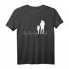 Vater 2 Kinder Herzschlag T-Shirt - Stolzes Papa Geschenk für Vatertag & Familienliebe